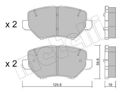 Brake Pad Set, disc brake METELLI 22-1463-0