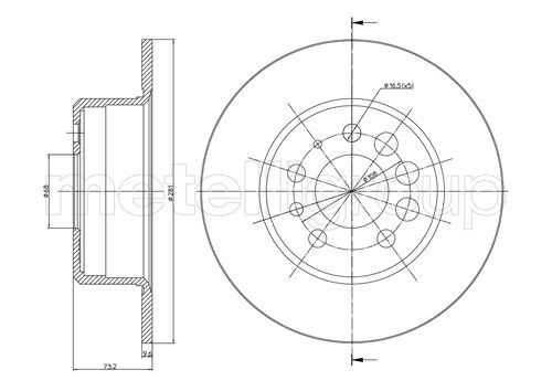METELLI 23-0074 Brake Disc