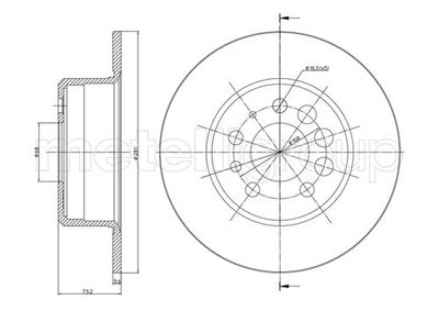 Brake Disc METELLI 23-0074