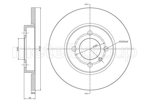 METELLI 23-0122 Brake Disc