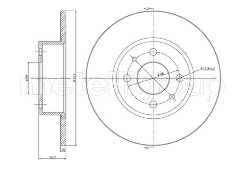 METELLI 23-0193C Brake Disc