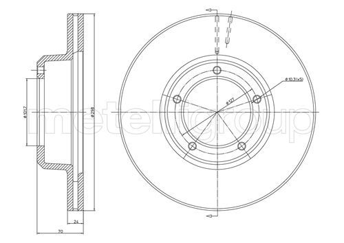 METELLI 23-0237 Brake Disc