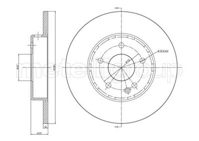 Brake Disc METELLI 23-0313C