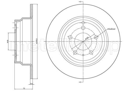 METELLI 23-0376C Brake Disc