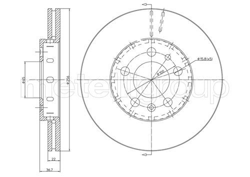 METELLI 23-0390C Brake Disc
