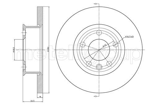 METELLI 23-0427 Brake Disc