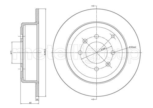 METELLI 23-0431C Brake Disc