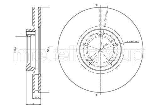 METELLI 23-0459 Brake Disc