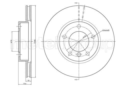 METELLI 23-0474C Brake Disc