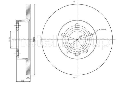 METELLI 23-0484 Brake Disc