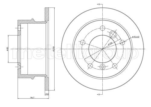 METELLI 23-0491 Brake Disc