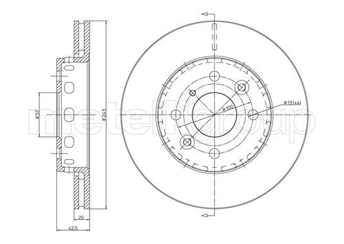 METELLI 23-0504 Brake Disc