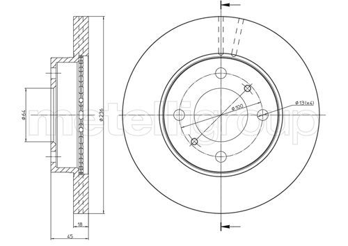 METELLI 23-0505C Brake Disc