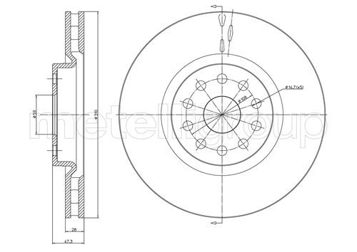 METELLI 23-0506C Brake Disc