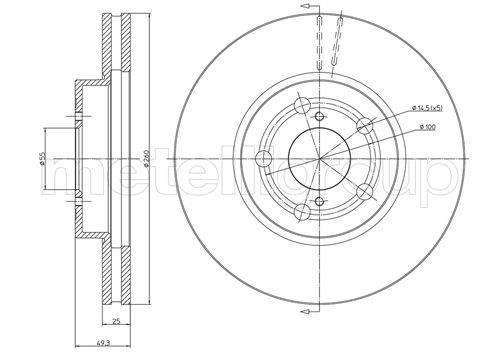 METELLI 23-0512C Brake Disc
