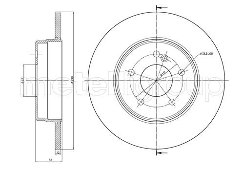METELLI 23-0522C Brake Disc