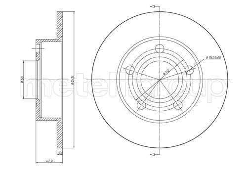 METELLI 23-0531C Brake Disc