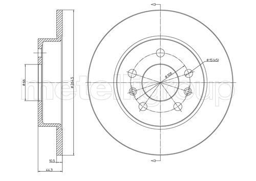 METELLI 23-0535 Brake Disc