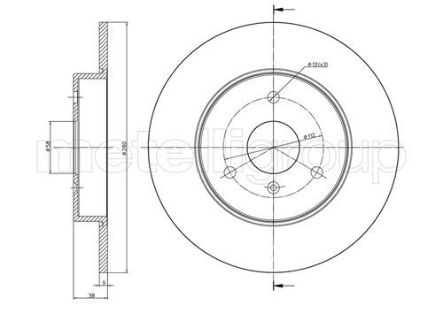METELLI 23-0538C Brake Disc