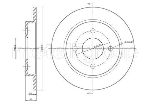 METELLI 23-0542C Brake Disc