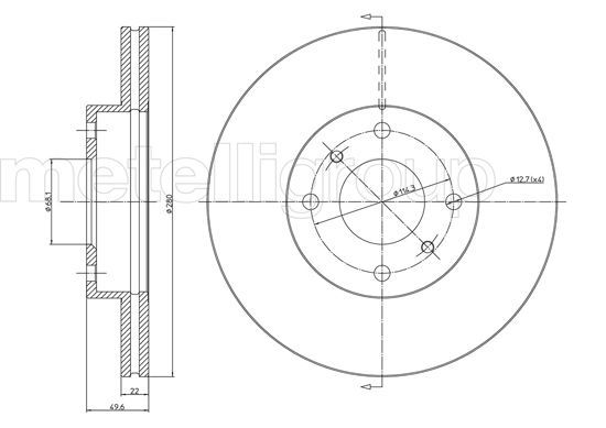 METELLI 23-0545 Brake Disc