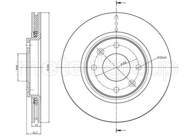 Brake Disc METELLI 23-0555C
