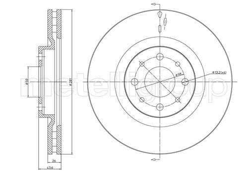 METELLI 23-0571C Brake Disc