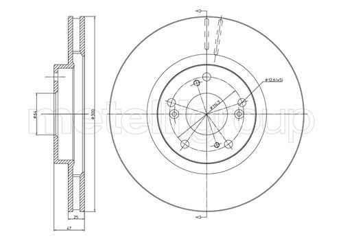 METELLI 23-0576C Brake Disc