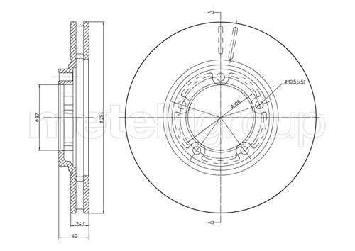 METELLI 23-0596 Brake Disc