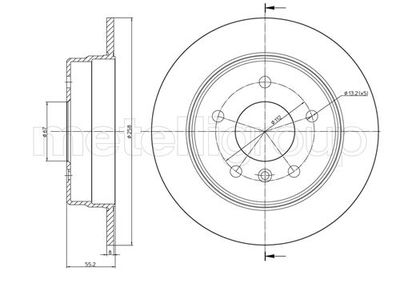 Brake Disc METELLI 23-0599C