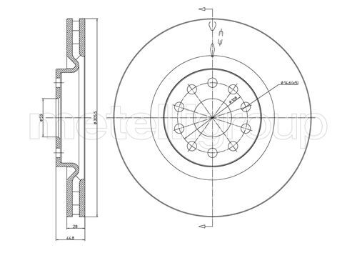 METELLI 23-0611C Brake Disc