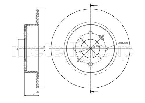 METELLI 23-0612C Brake Disc