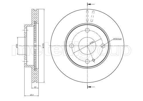 METELLI 23-0617 Brake Disc