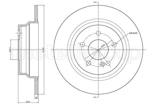 METELLI 23-0624C Brake Disc