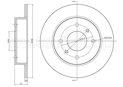 METELLI 23-0633 Brake Disc