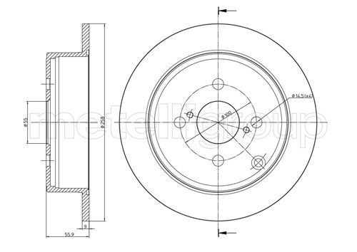 METELLI 23-0634C Brake Disc