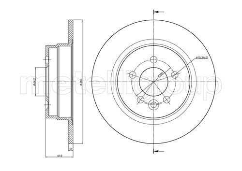 METELLI 23-0644 Brake Disc