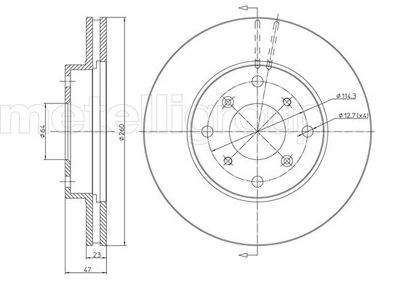 Brake Disc METELLI 23-0650