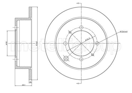 METELLI 23-0651 Brake Disc