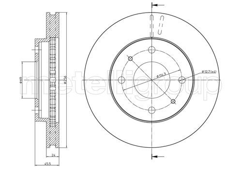 METELLI 23-0653 Brake Disc