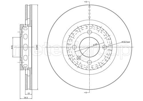 METELLI 23-0656C Brake Disc