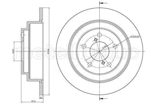 METELLI 23-0671 Brake Disc