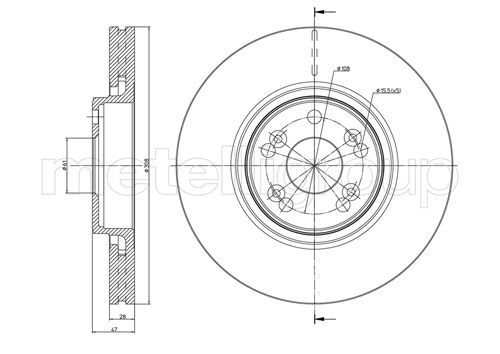 METELLI 23-0673C Brake Disc