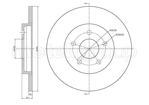 METELLI 23-0683C Brake Disc
