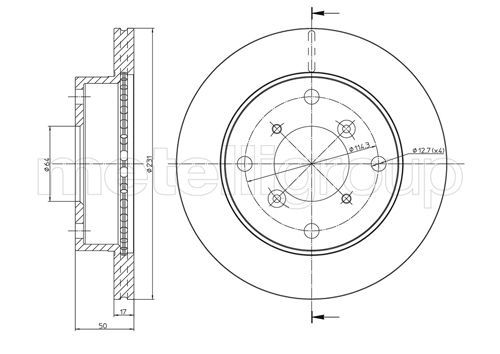 METELLI 23-0691 Brake Disc