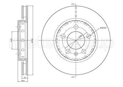 Brake Disc METELLI 23-0695C