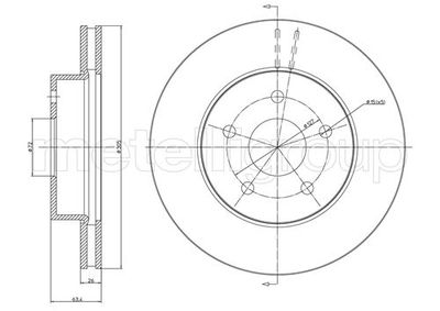 Brake Disc METELLI 23-0696C
