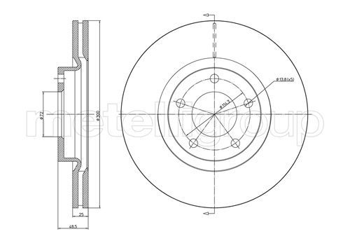 METELLI 23-0730C Brake Disc