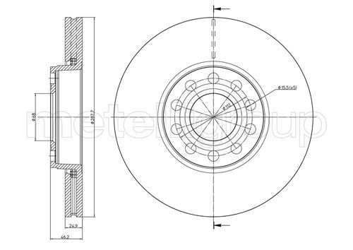 METELLI 23-0745C Brake Disc