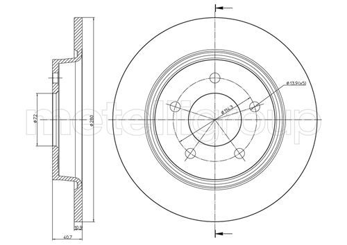 METELLI 23-0750C Brake Disc